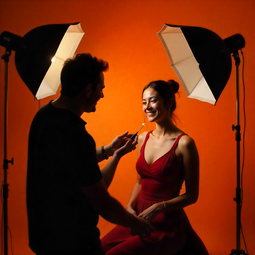 Kulissien takana Zluzarinzexkhit valokuvausistunnossa